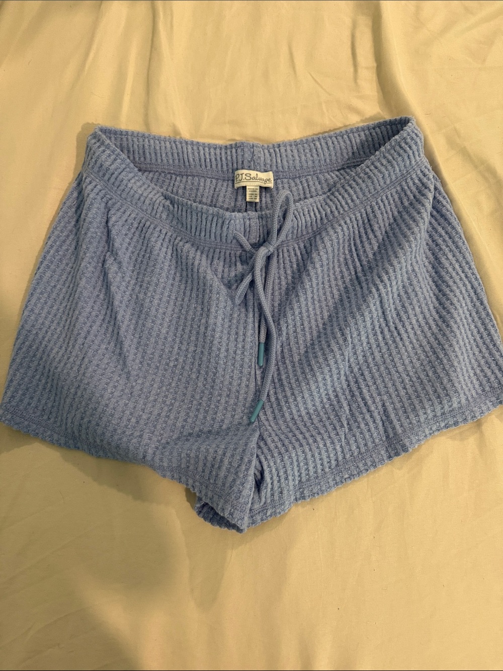 Never worn PJ Salvage Sky Blue Waffle Knit Lounge Shorts
